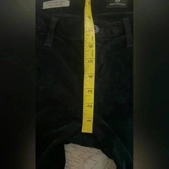 AG Goldschmied Stevie Ankle Jodhpur Slim Straight Ankle Mid Rise Black Cord 26 - Picture 4 of 10